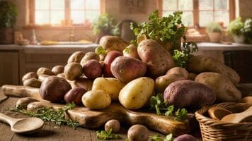 Patatas deliciosos y nutritivos tubérculos