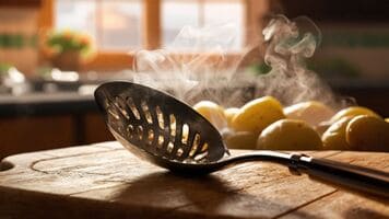 Las espumaderas herramientas esenciales en la cocina