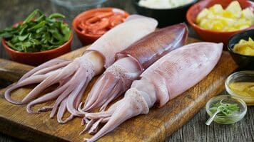 Calamares, Chipirones y Pota en la cocina