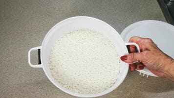 Arroz blanco en microondas Arroz blanco en microondas